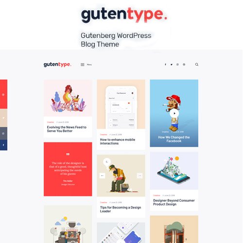 Gutentype | Gutenberg Modern Blog Theme