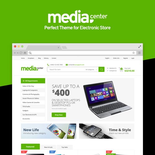 MediaCenter | Electronics Store WooCommerce Theme