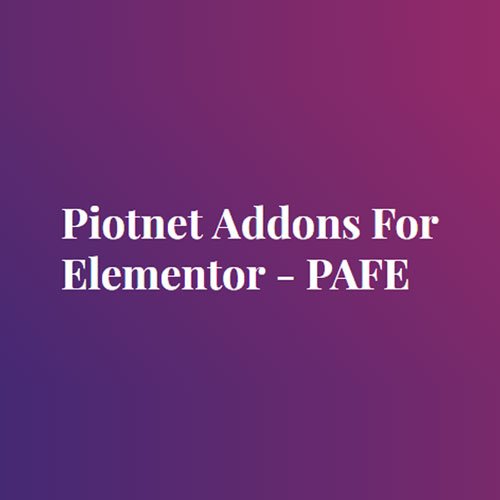 Piotnet Addons For Elementor Pro | PAFE