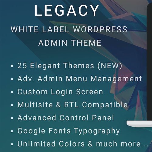 Legacy | White label WordPress Admin Theme