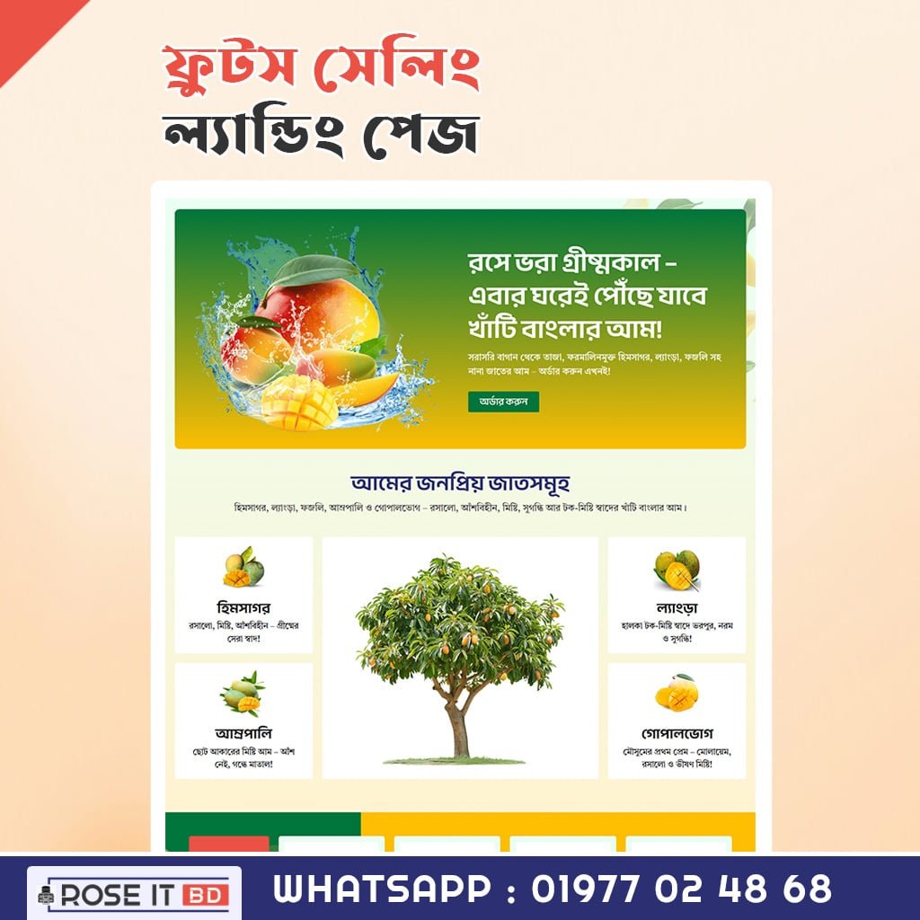 Mango Sell Landing Page Template for WordPress websites