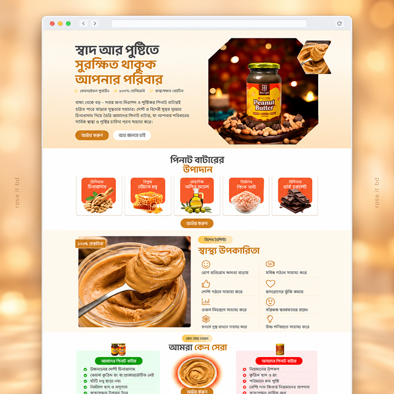 Peanut Butter Bangla Landing Page